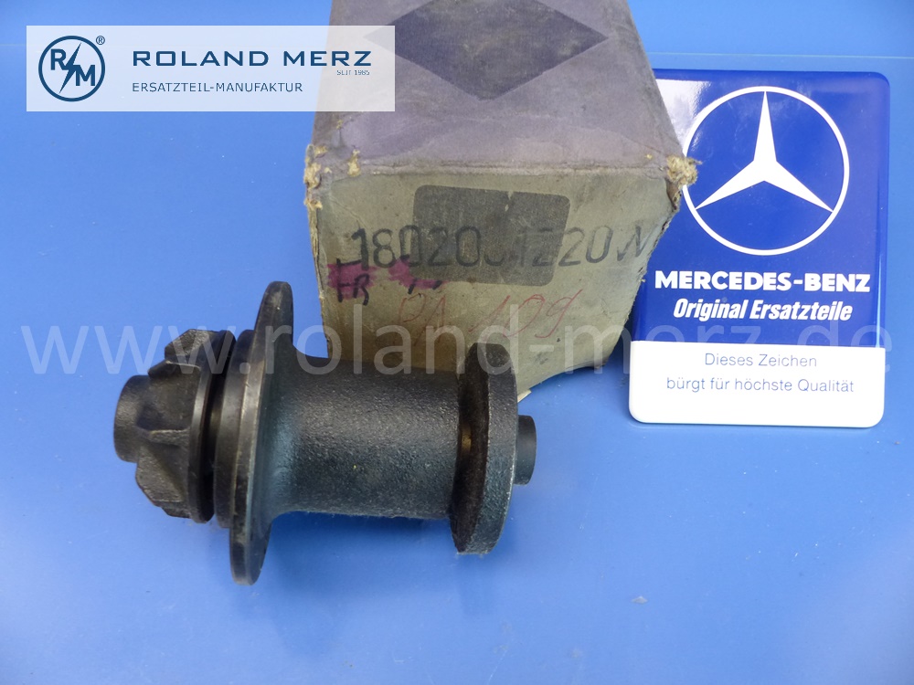 1802001220 Wasserpumpe Lagergehäuse, 3-Loch Flansch, Mercedes Motoren M121, M180, MB Ponton 180, 190, 219, 220, Original Mercedes Neuteil, NOS