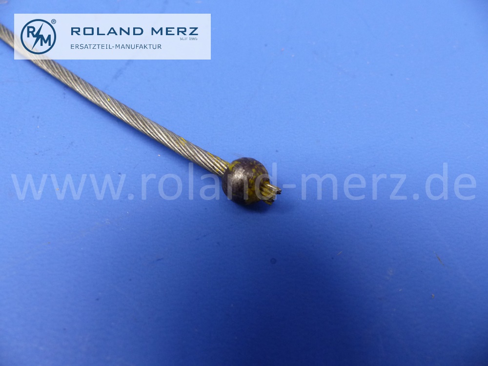 1114202185 Bremsseil, Bremsseilzug vorne, Mercedes W111, 220b, 220S, 220Seb, Länge 760mm, Original Mercedes Neuteil, NOS