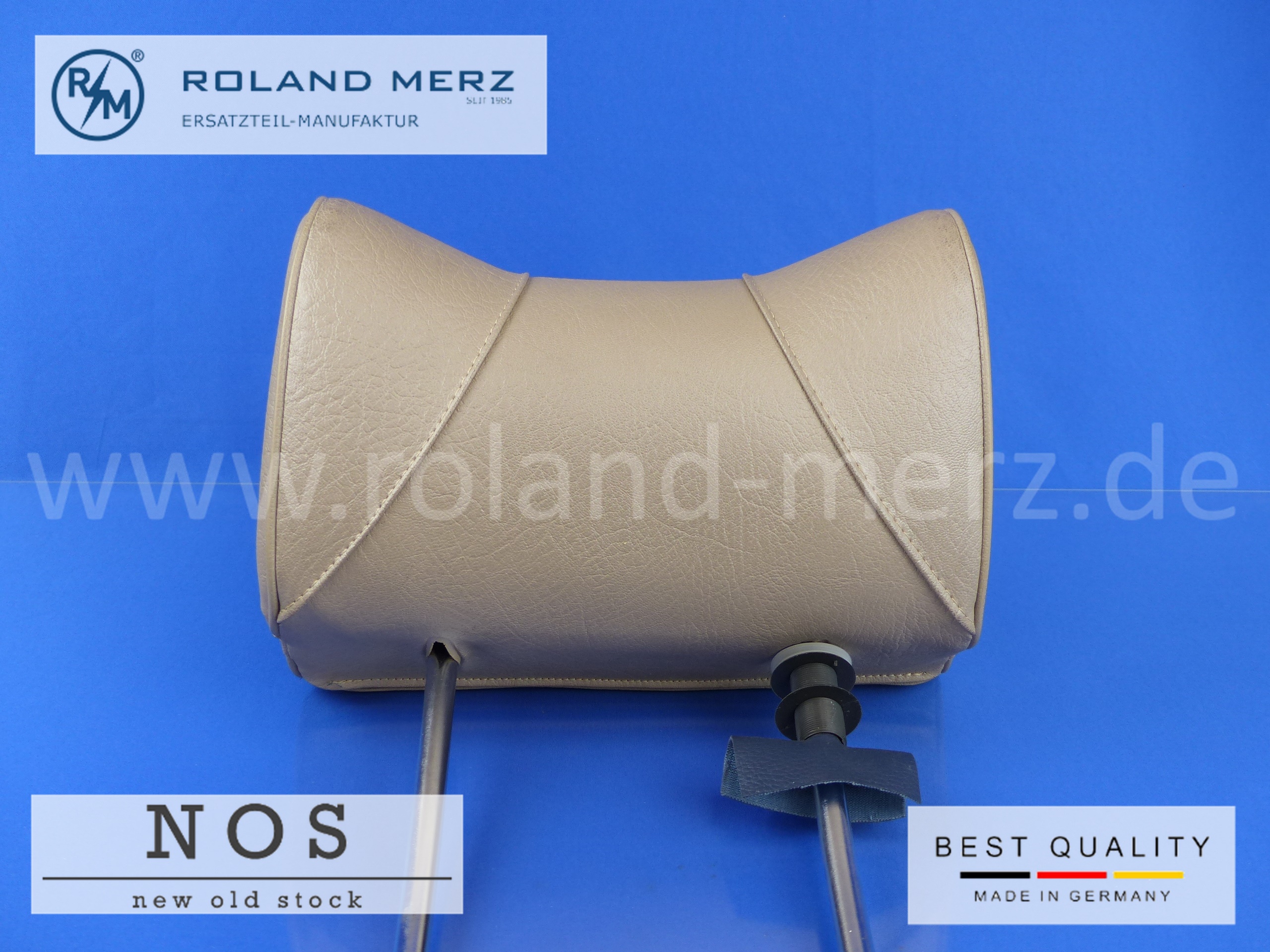 P1170400 1089705750 headrest rear front artificial leather colour 8081 beige Mercedes W114