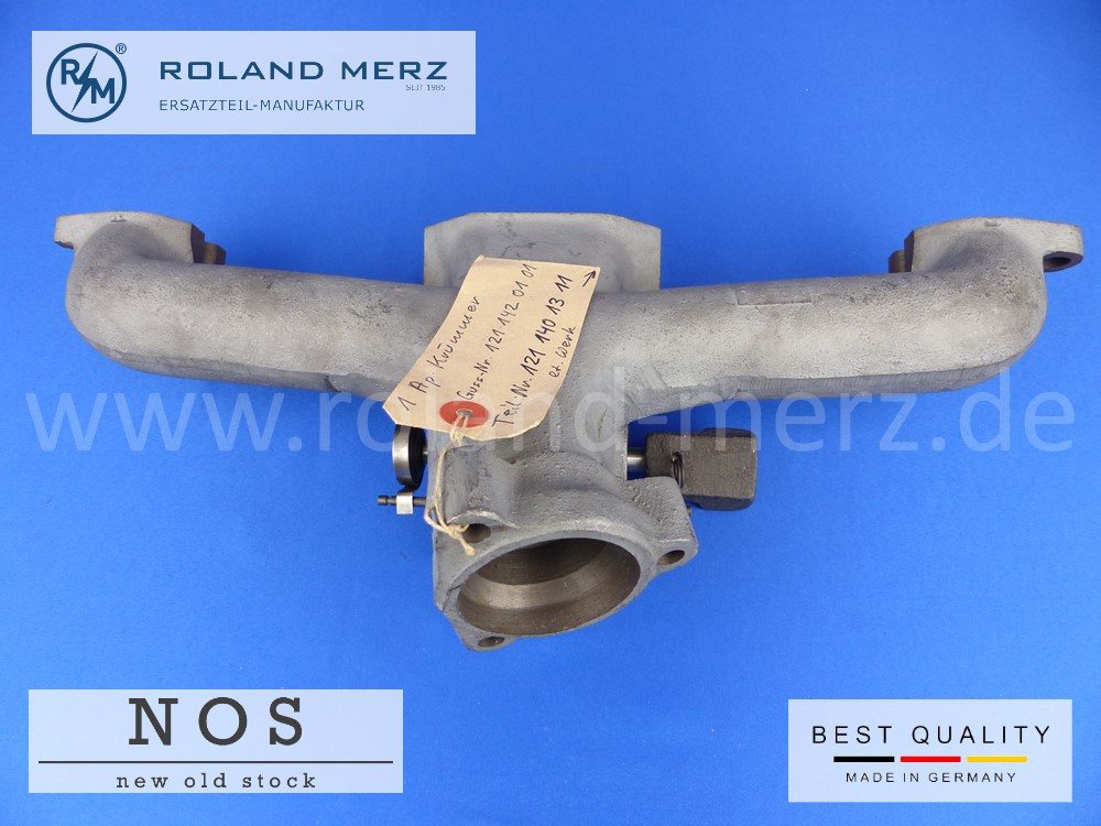 1211401311 Abgaskrümmer, Auspuffkrümmer mit Heizklappe, Mercedes 121 140 13 11 für M121, 180a, 180b , 180c 190, 190b, original MB Neuteil, NOS 1211401311 Abgaskrümmer, Auspuffkrümmer mit Heizklappe, Mercedes 121 140 13 11 für M121, 180a, 180b , 180c 190, 190b, original MB Neuteil, NOS