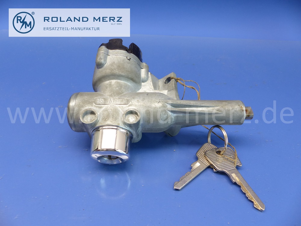 0004622530 Lenkungsschloss, Lenkradschloss, Zündschloss, RHD, mit Schlüsselpaar, Mercedes W108, W110, W111, W112, Original Mercedes Neuteil, NOS