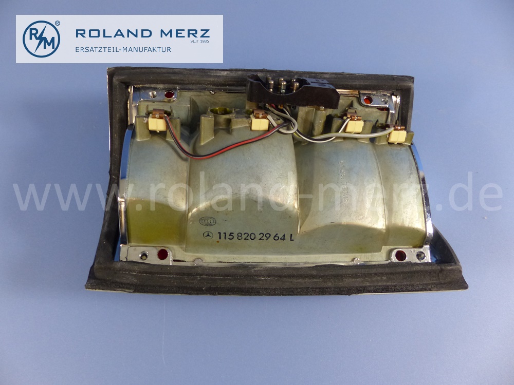 1158202964 Schlussleuchte, Rückleuchte, links, komplett, Mercedes W115, Kombi, Strich 8, SA 55546, E: 1158202364, Original Mercedes Neuteil, NOS 