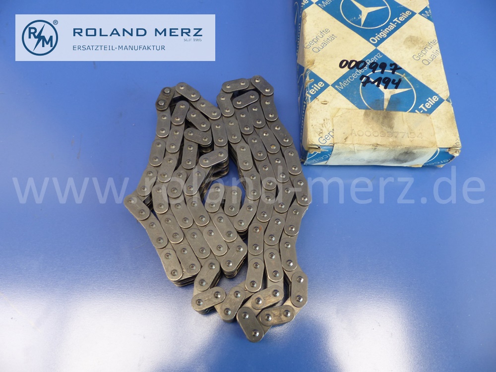 0009977194 Rollenkette, 2-fach, Steuerkette, Duplex, Mercedes Motoren M115, Original Mercedes Neuteil, NOS 