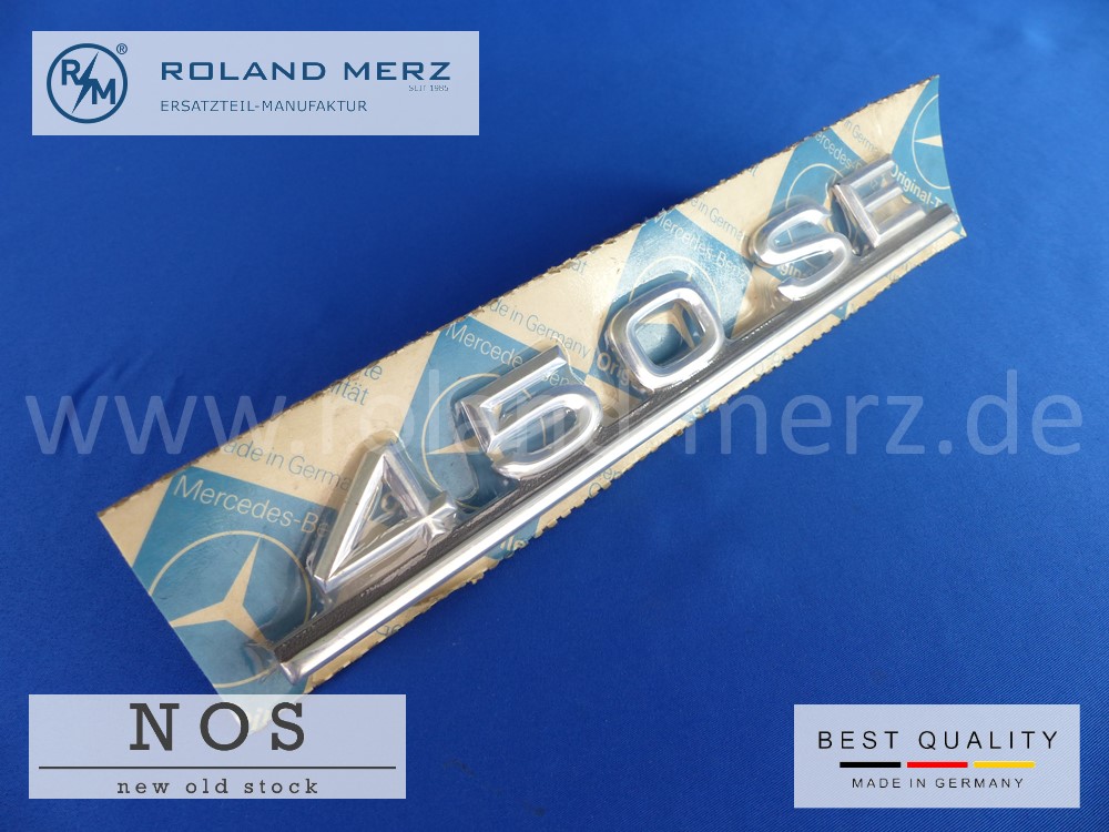 116 817 03 15 Mercedes Typenkennzeichen auf Heckdeckel 450 SE original Neuteil/NOS