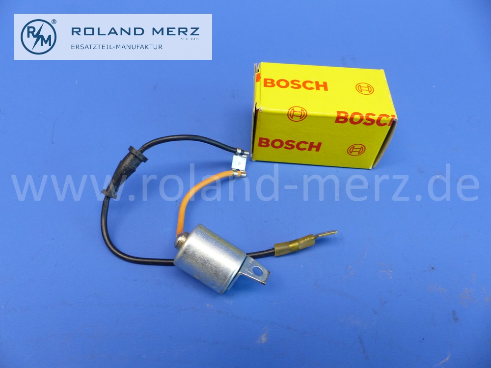 1237330827 Zündkondensator, Kondensator Bosch, G486, 0,2 µF, Austin, Jaguar, Daimler, MG, Mini, Morris, Original Bosch Neuteil, NOS 