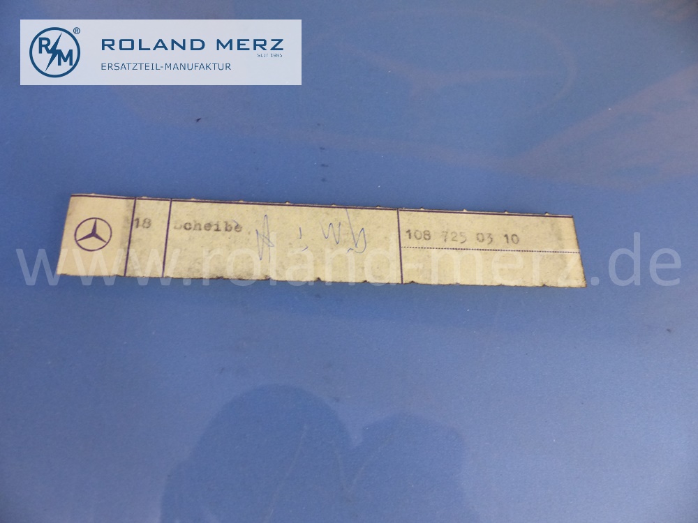 1087250310 glass pane, front door left, heat absorbing, Mercedes W108, original Mercedes spare-part, NOS