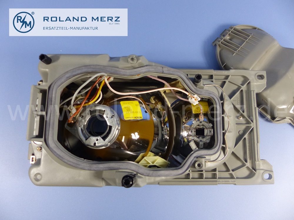 1238200259 Bosch Leuchteinheit, Scheinwerfer, H4, rechts, mit Blinkleuchte, Rechtsverkehr, Mercedes W123, Original Mercedes Neuteil, NOS 