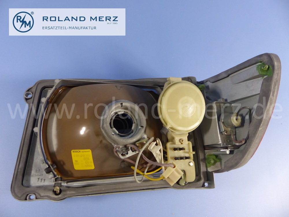 1078204861 Bosch Leuchteinheit, Scheinwerfer, mit Blinkleuchte, Leuchtweitenregulierung, rechts, Rechtsverkehr, Mercedes W107, Original Mercedes Neuteil, NOS 