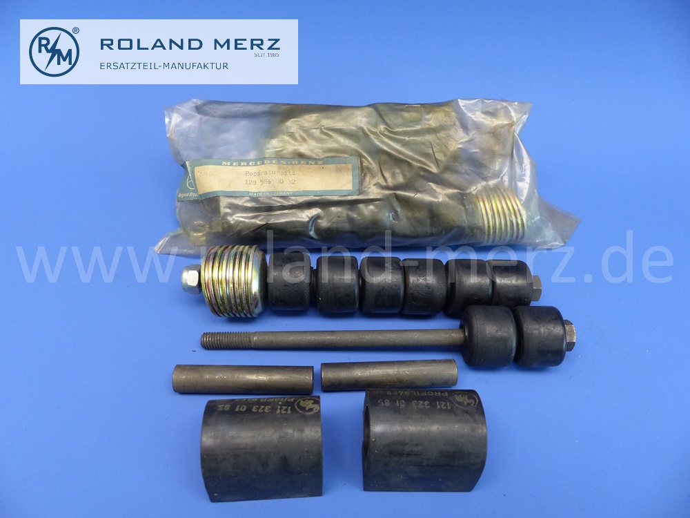1285860032 Reparatursatz Drehstab / Stabilisator 20mm, Mercedes 190SL, 219, 220S, 220SE, Doppelsatz für beide Seiten, Original Mercedes Neuteil, NOS 