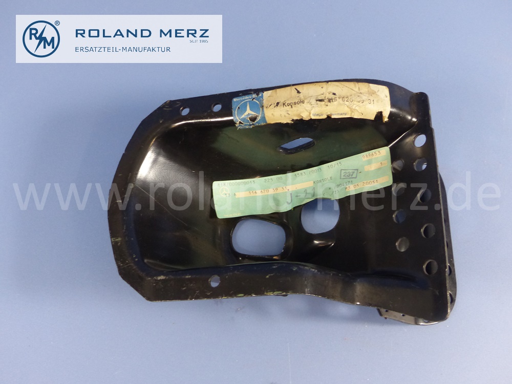 1166203931 Konsole links, Lager Querlenker, Mercedes W116, S-Klasse, Original Mercedes Neuteil, NOS 