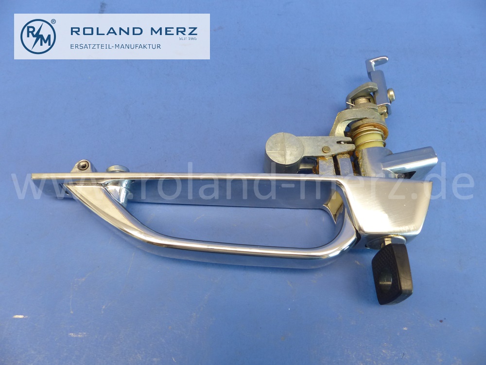 1077600759 Türgriff links, mit Schlüssel, beliebige Schließung, Mercedes R107, C107, W107, Original Mercedes Neuteil, NOS 