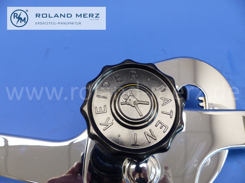0009100185 Lehnenverstellung, Ruhesitzbeschlag, Beschlag Ruhesitz, links, linker Vordersitz, Handrad Keiper, Mercedes W120, W121, W186, W188, original Mercedes Neuteil, NOS 
