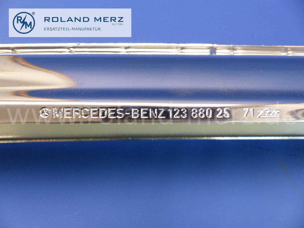 1238802571 Stoßfänger, Stoßstange hinten Mitte, Mercedes W123, Coupé und Limousine, Original Mercedes Neuteil, NOS