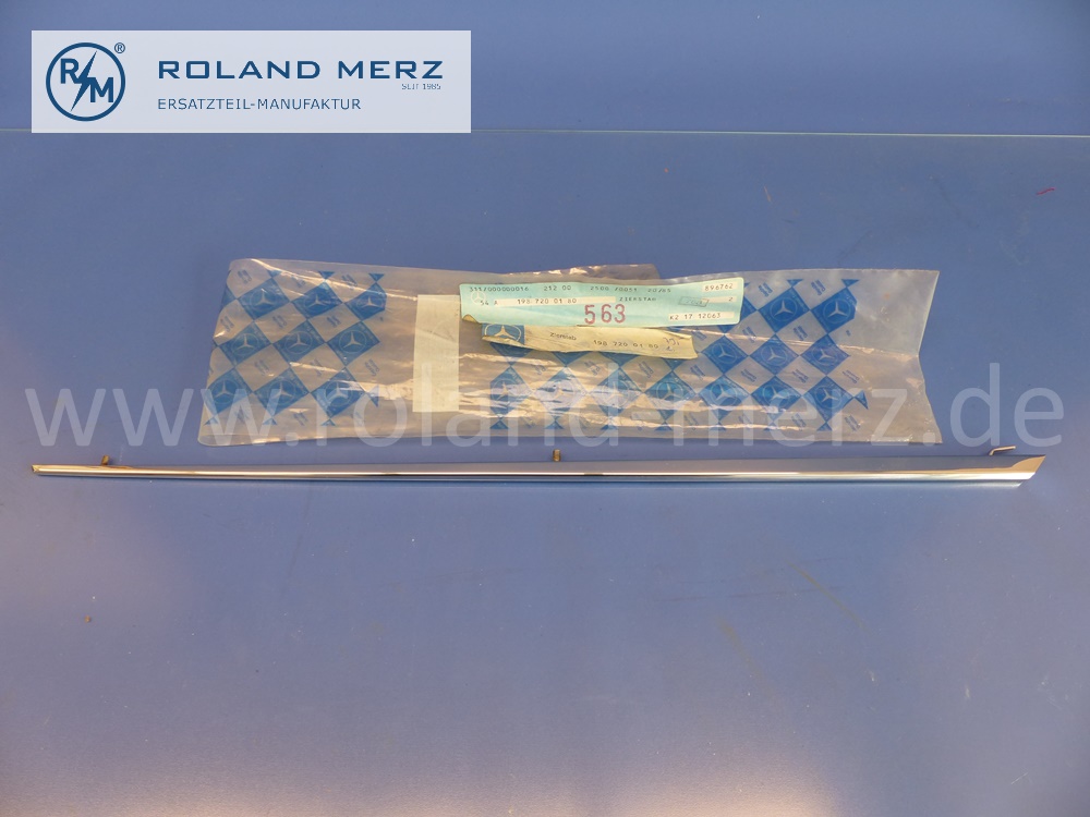 421987200180 1987200180 Zierstab Türen, links oder rechts, unten, Mercedes W198, 300SL Roadster, Original Mercedes Neuteil, NOS 