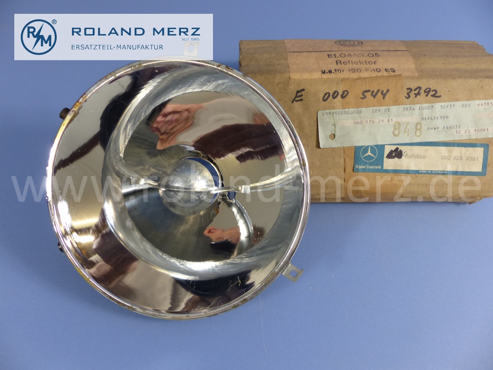 0005443792 Hella, Reflektor Rechtsverkehr, asymmetrisch, Mercedes W120, W121, W128, W180, Ponton, Original Mercedes Neuteil, NOS 
