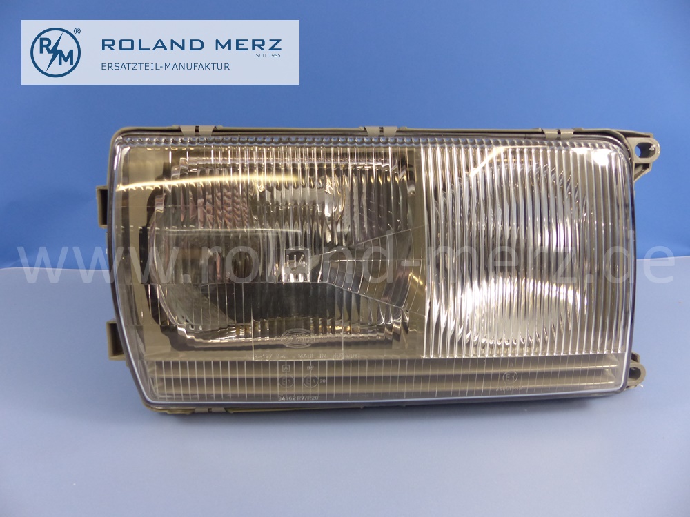 1238205259 Hella Leuchteinheit, Scheinwerfer, H4, Leuchtweitenregulierung, rechts, Rechtsverkehr, Mercedes W123, Original Mercedes Neuteil, NOS 