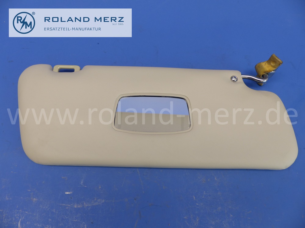 1138100610 Sonnenblende rechts, mit Spiegel, Farbe 2108, Mercedes W113, Pagode, original Mercedes Neuteil, NOS 