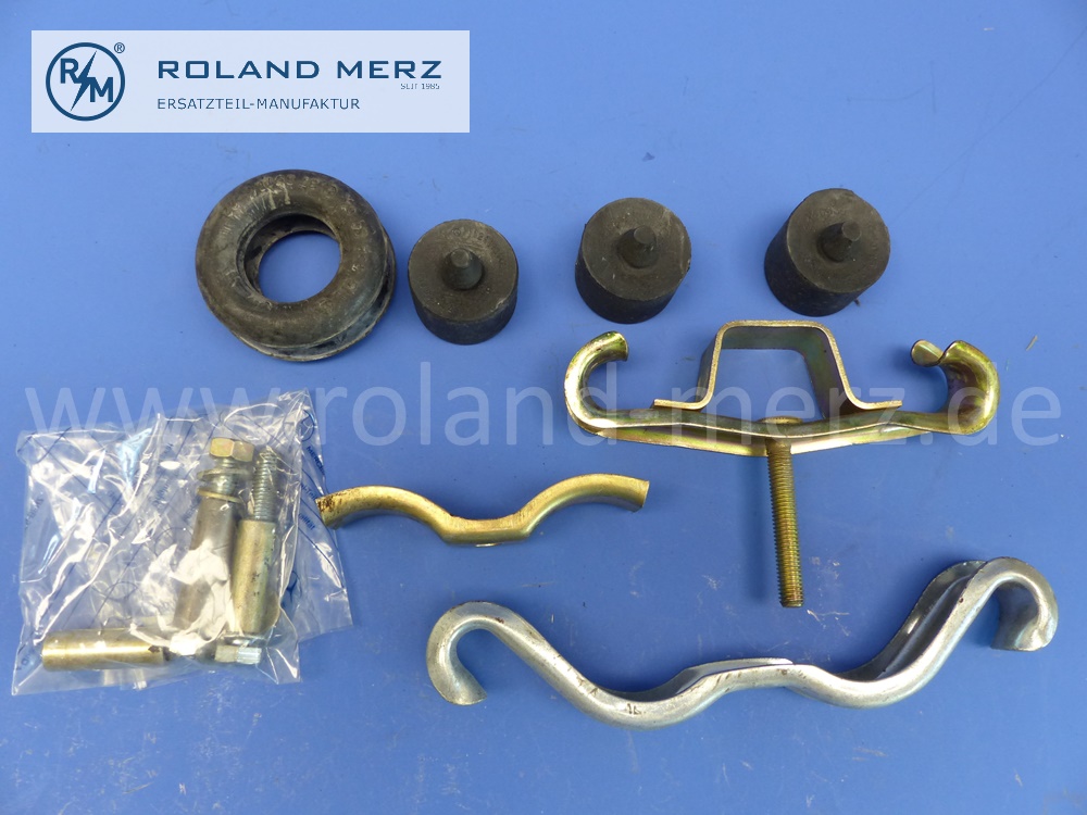 1165860049 repair kit exhaust system, E. 1164900037 for Mercedes W116, 280SE, 450SE, 450SEL, original Mercedes spare part, NOS - uncomplete -