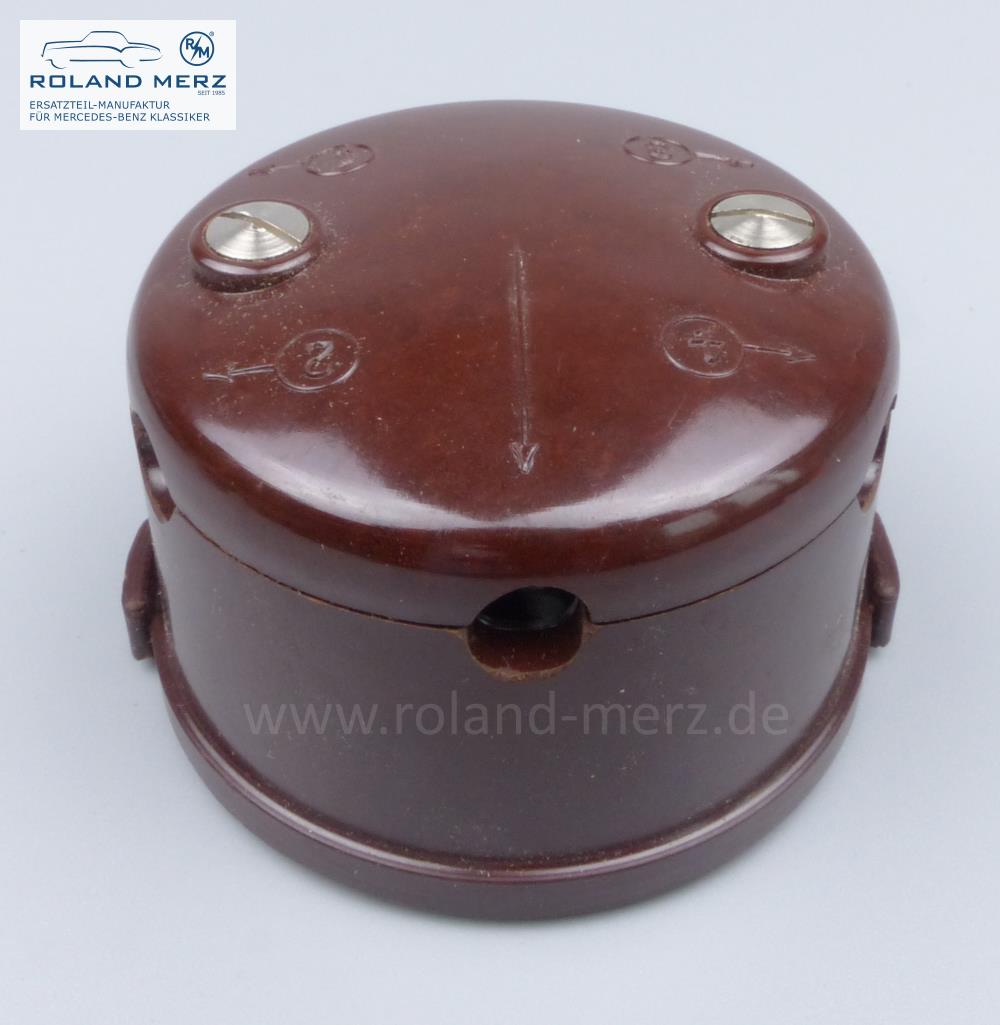 Roland-Merz-Ersatzteil-Manufaktur-FM401-4-Zylinder-Bakelit-Zuendverteilerkappe-01 Zündverteilerkappe FM 401 mit Deckel für Marelli und Fiat aus Bakelit