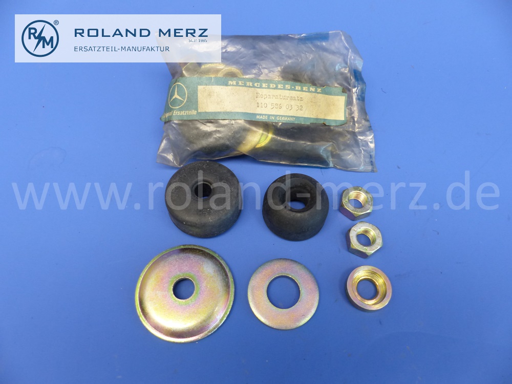 1105860332 Reparatursatz Befestigung Stoßdämpfer hinten, oben Mercedes W108.0, W109.0, W110.1, W111.0, W113.0, E. 1103200056, Original Mercedes Neuteil, NOS 