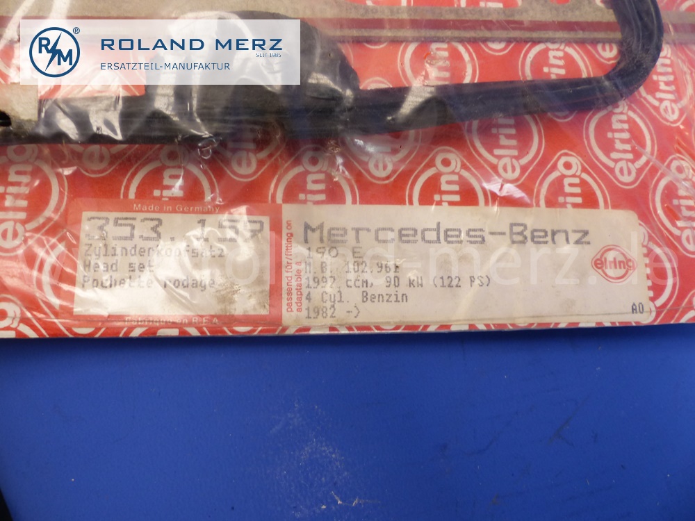 1020106941 Dichtungssatz Zylinderkopf, Zylinderkopfdichtungssatz, Mercedes M102, M102.961, W201, 190E, Elring 353.159, Original Mercedes Neuteil, NOS 