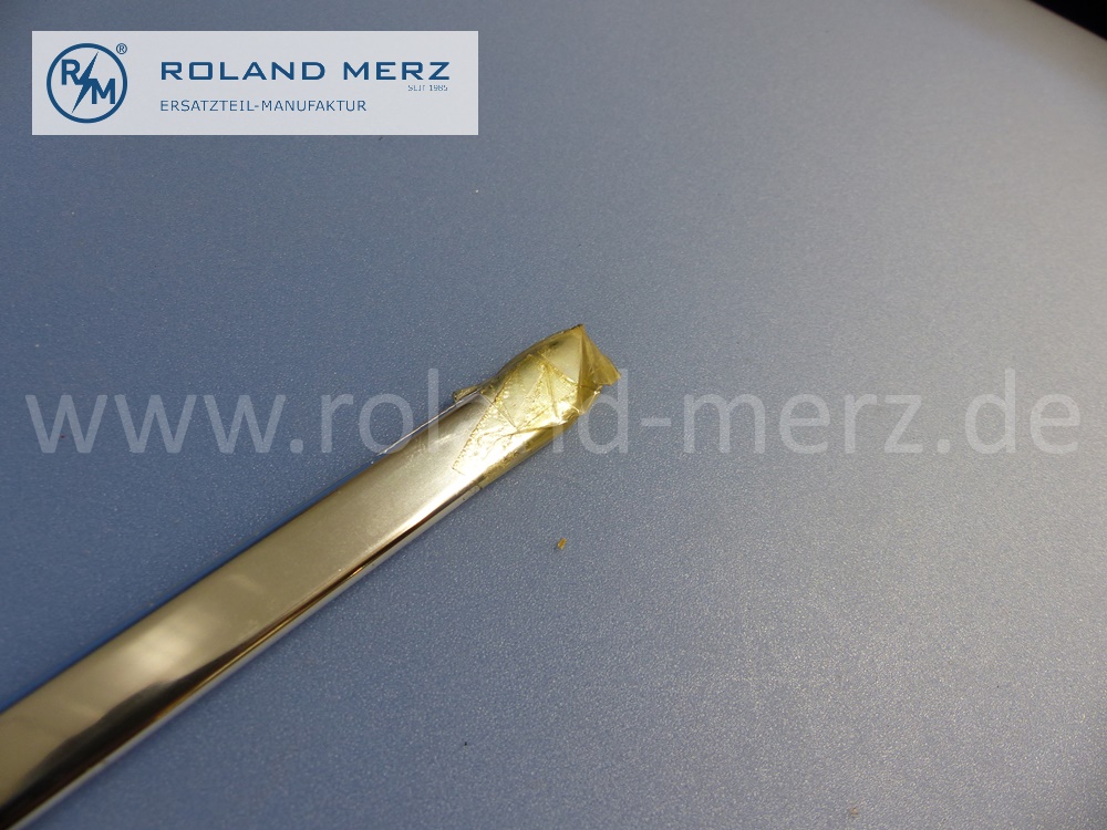1237280131 Zierstab, Zierleiste, links, Fensterrahmen oben, Fahrertür, Mercedes W123, Länge 830 mm, Original Mercedes Neuteil, NOS