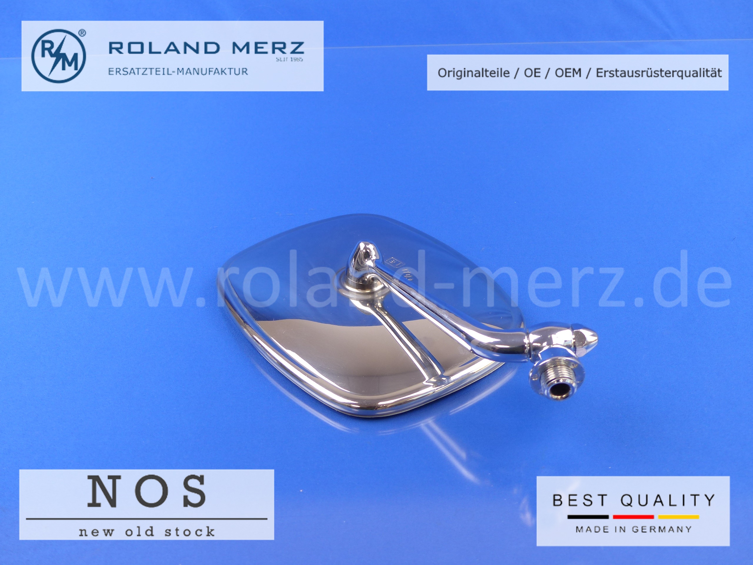 P1160819 rétroviseur extérieur, gauche, VW T2/181, chromé, plat, 211 857 513