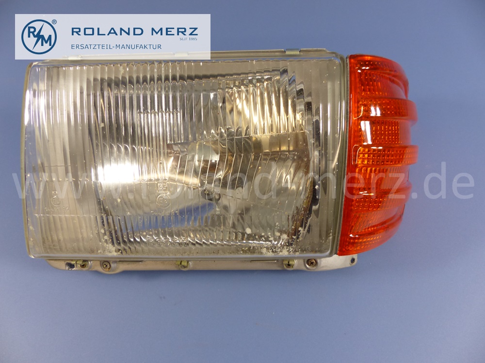 1078200161 Bosch Leuchteinheit, Scheinwerfer, mit Blinkleuchte, links, Rechtsverkehr, Mercedes W107, Original Mercedes Neuteil, NOS - Stockflecken -