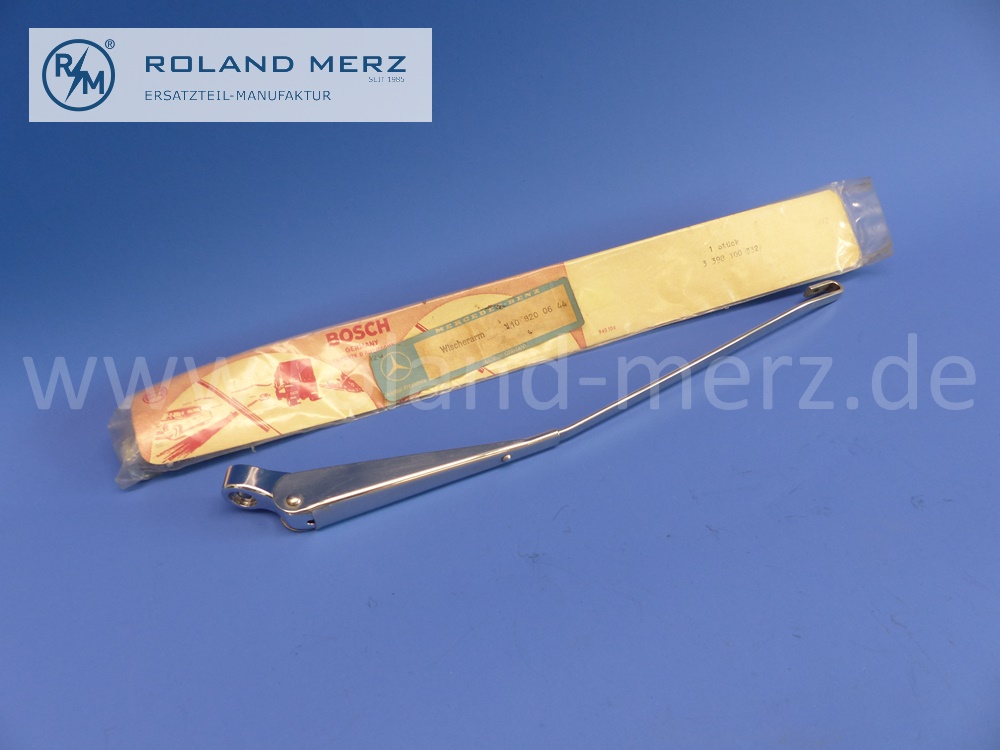 1108200544 Bosch Wischerarm links für Mercedes Heckflosse, W110, 190c, 190Dc, 200, 200D, 230 bis 12/67, W113, Pagode, 230SL - 280SL, E. 1138200144, original Mercedes Neuteil, NOS 