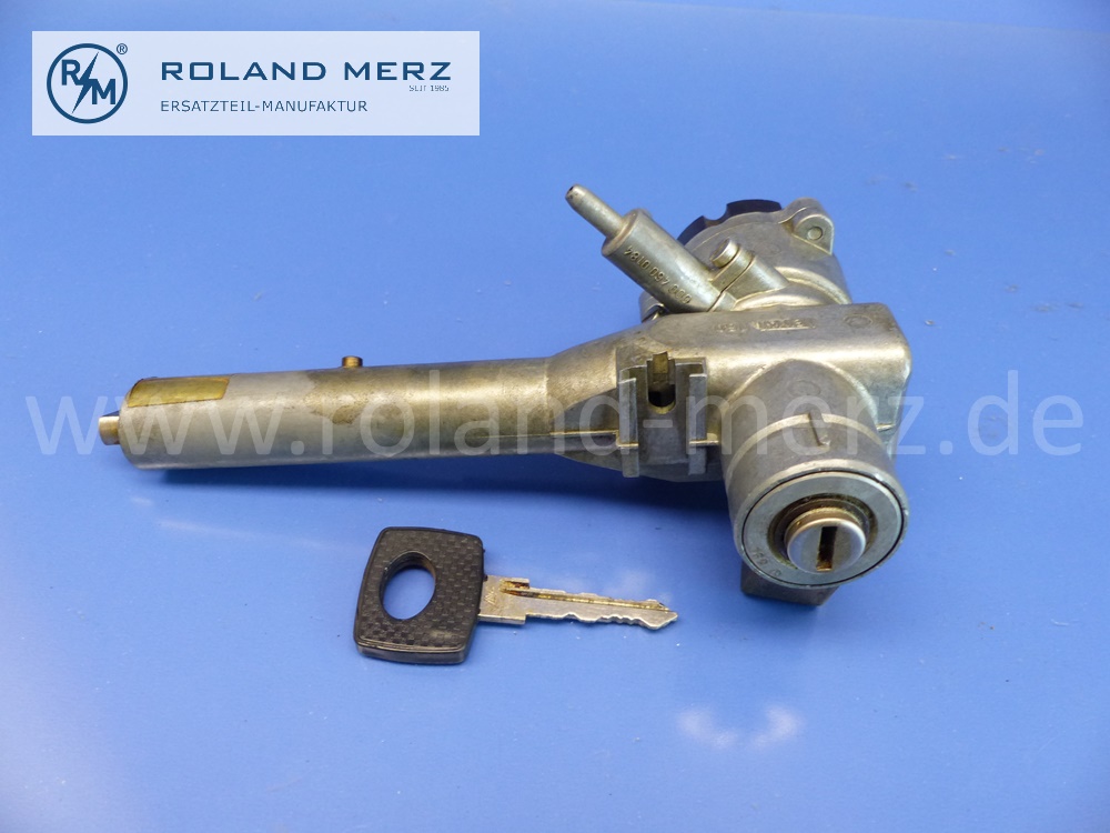 1154624230 Lenkungsschloss, Lenkradschloss, Zündschloss, mit Schlüssel, Diesel, LHD, Mercedes W115, Strich 8, Original Mercedes Neuteil, NOS