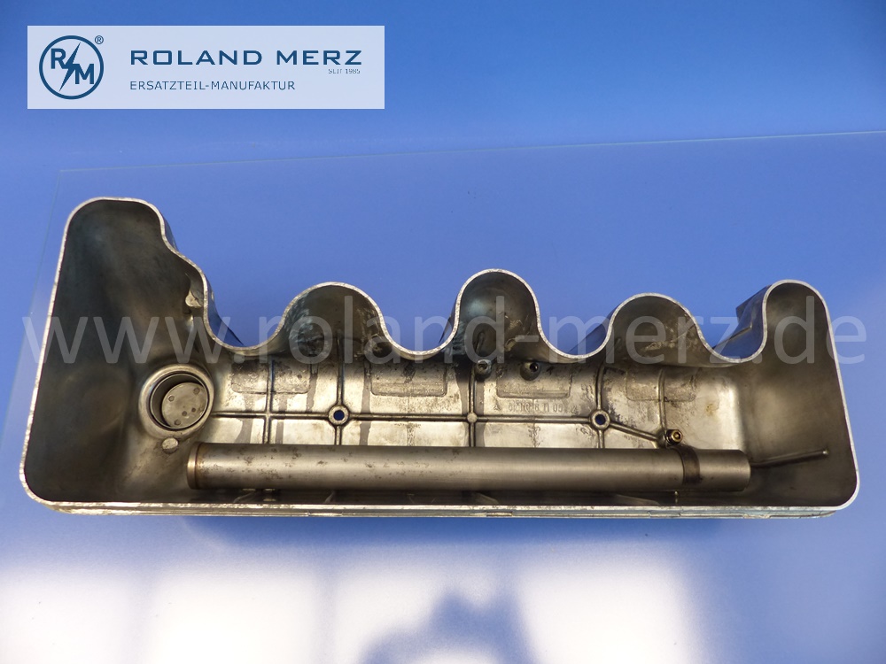 6210161105 Zylinderkopfhaube, Ventildeckel, mit Entlüftungsrohr 6210101670 und Verschlussdeckel 1365010054, Mercedes OM615, OM621, Original Mercedes Ersatzteil, NOS - gebraucht -