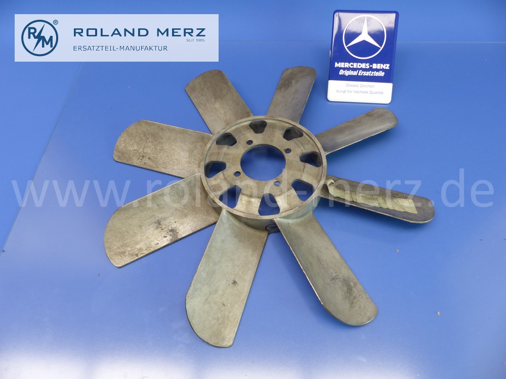 1082050606 Lüfter, Lüfterrad, Lüfterflügel, Mercedes Motoren M100, M129, M130, Original Mercedes Neuteil, NOS - Lagerspuren -