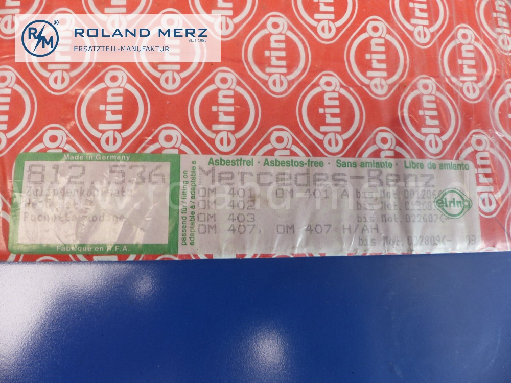 812.536 Zylinderkopfsatz Mercedes, Motoren OM401, OM402, OM403, OM407, original Elring Neuteil, NOS 