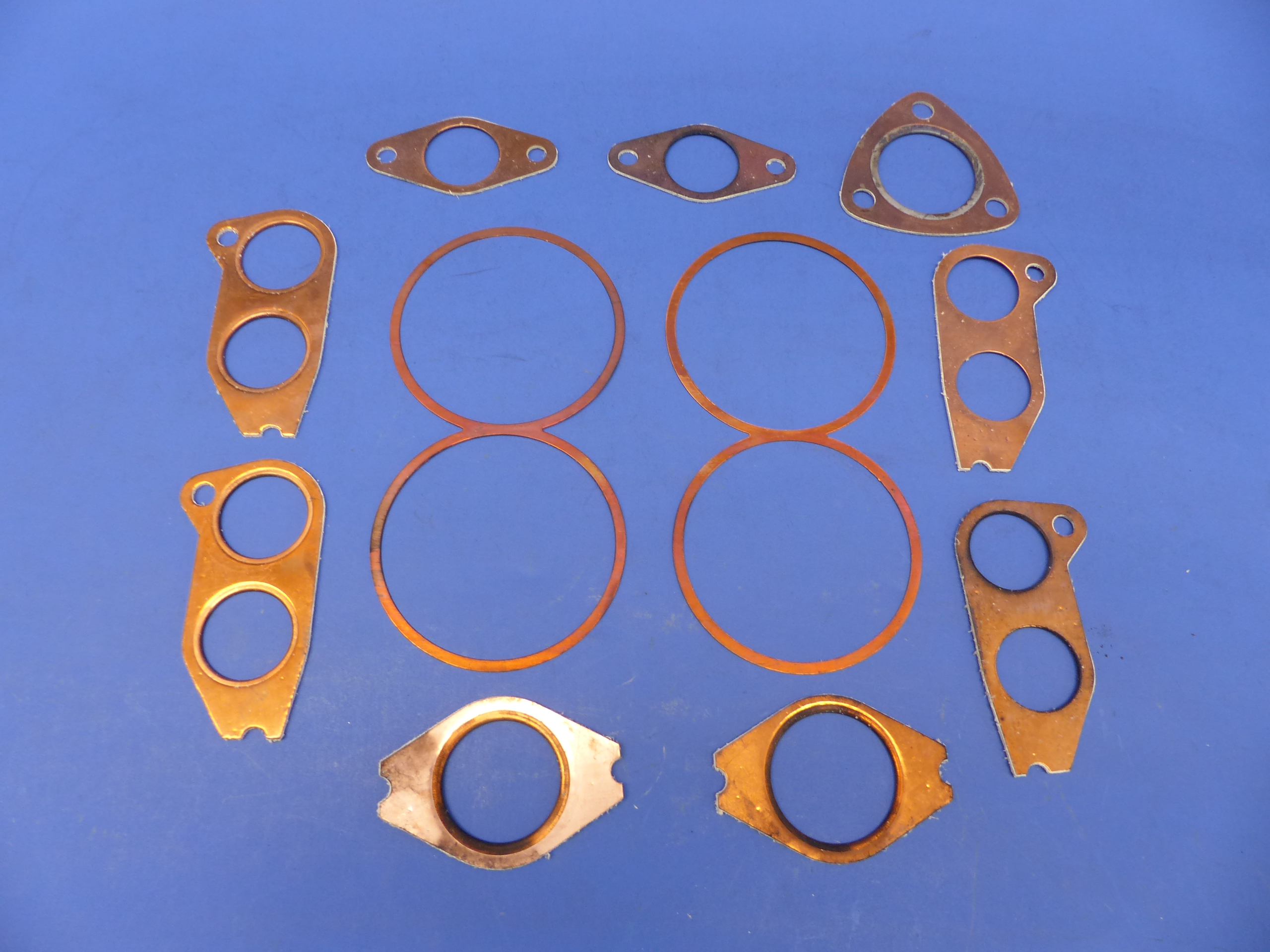 56S12760 Dichtungssatz, Dichtsatz Motor, Fiat, 1,4 ltr. 1400, 1950 / 1953, original Elring Neuteil, NOS - Korkdichtung gerissen -