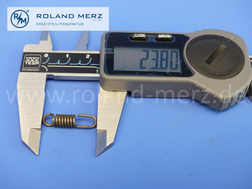 1234649554 Feder, Zugfeder, Fliehkraftverstellung, Zündverteiler, D = 1,1 mm, L = 23,8 mm, Original Bosch Neuteil, NOS 