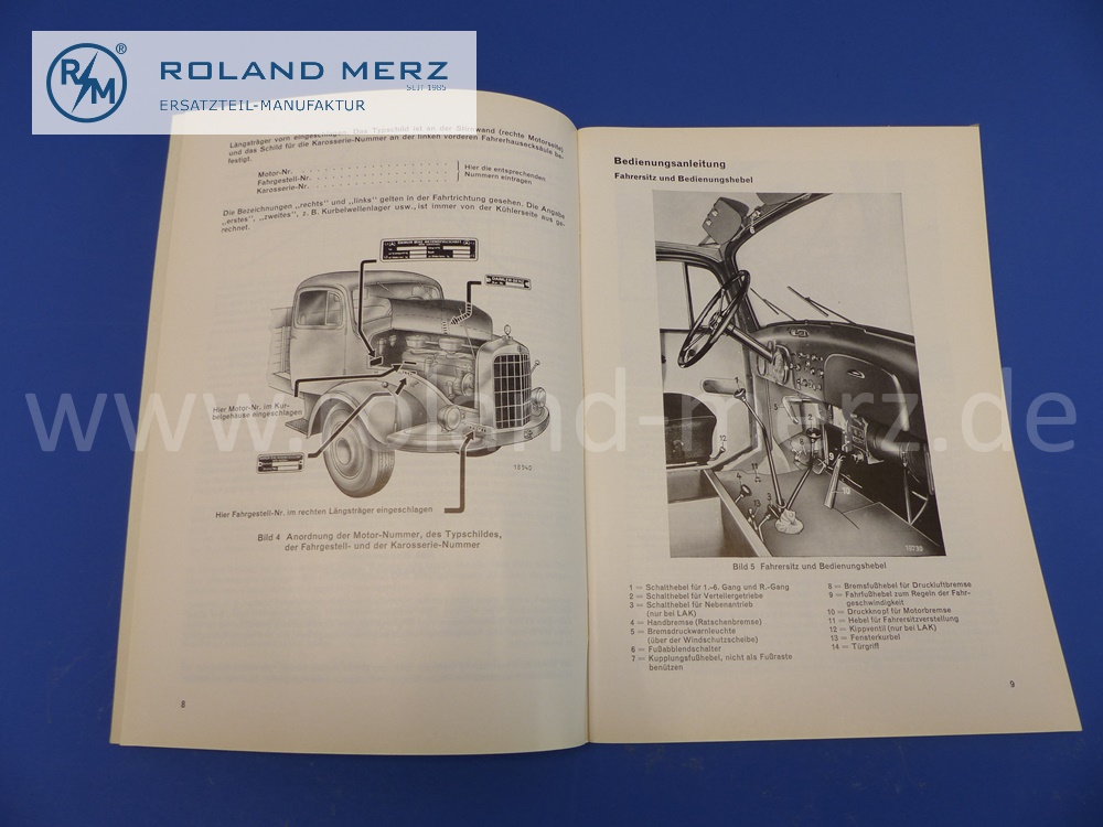 operating manual, german, Mercedes L329, LA329, OM315, edition 04/1960, 80 pages, edition B, original Mercedes document, NOS 