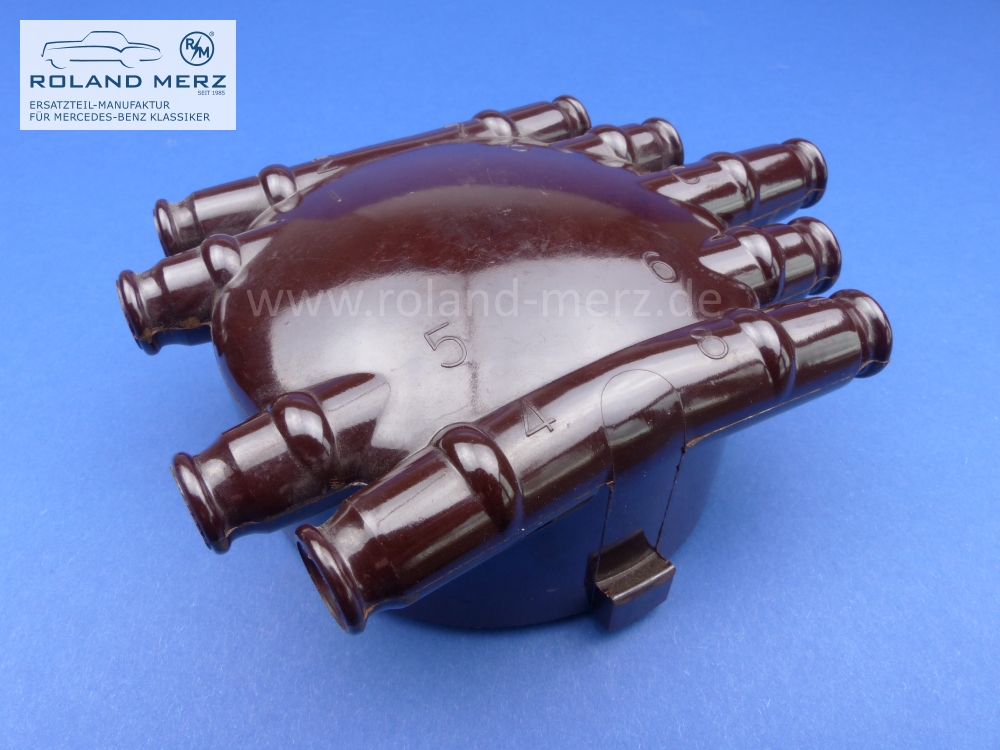 roland-merz_ersatzteil-manufaktur_bakelit-zuendverteilerkappe-bremi-281a-01 Zündverteilerkappe Bremi 281a für Allrad 1949/53, Ford V8, Comm. ET6, Thames 1949 aus Bakelit