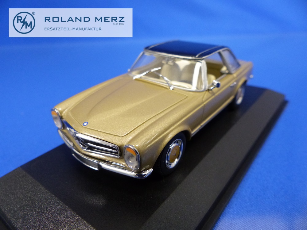 032250-05 Mercedes-Benz 280 SL Pagode gold/schwarz - Minichamps PMA 1:43