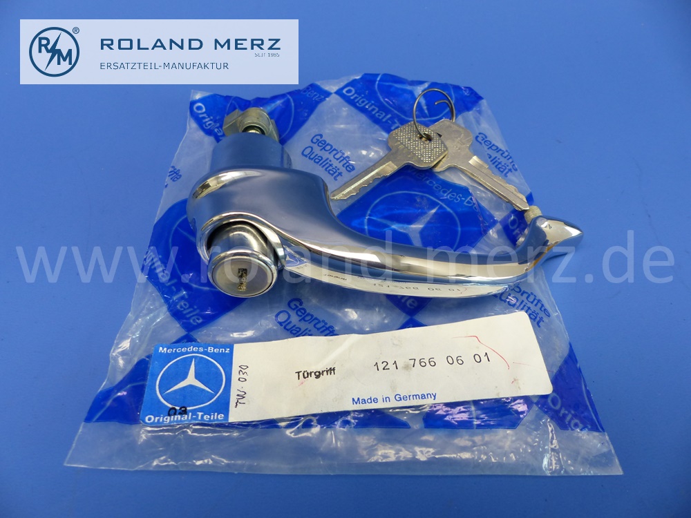 401217660601 1217660601 Türgriff rechts, verschließbar für Mercedes W121, 190SL ab FG 7500412 , original Mercedes Neuteil, NOS 