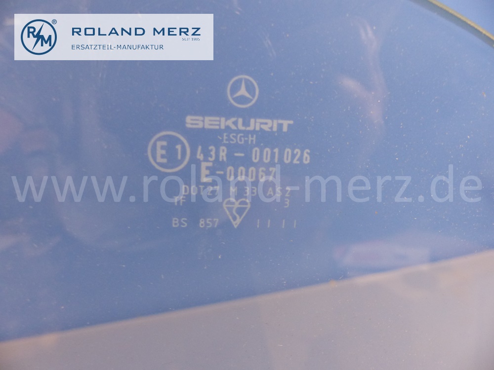 421987250110 1987250110 Glasscheibe, Seitenscheibe Fahrertür, Scheibe, links, Mercedes W198, 300SL, Roadster, Original Mercedes Neuteil, NOS