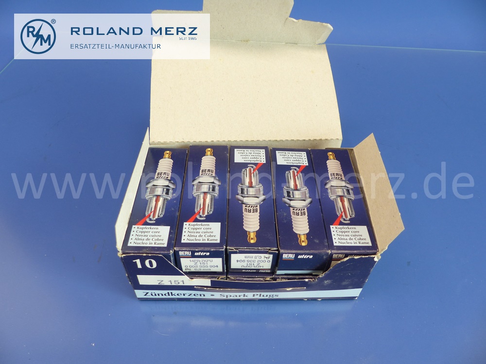 335904 Zündkerze BERU Ultra Z151, 14FR-7KPU, 0002335904, M14x1,25, SW 16, Original BERU Neuteil, NOS 
