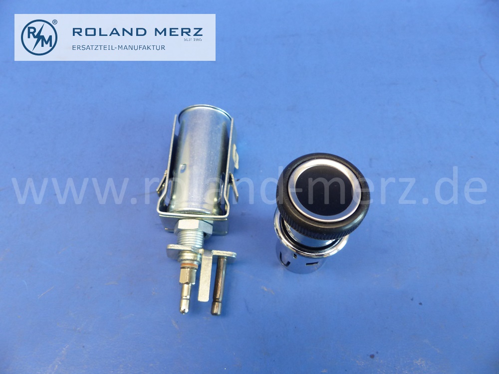 1158250253 Zigarettenanzünder, Zigarrenanzünder, 12 V, komplett mit Gühspirale und Einsatz, Mercedes diverse Baureihen, Original Mercedes Neuteil, NOS 