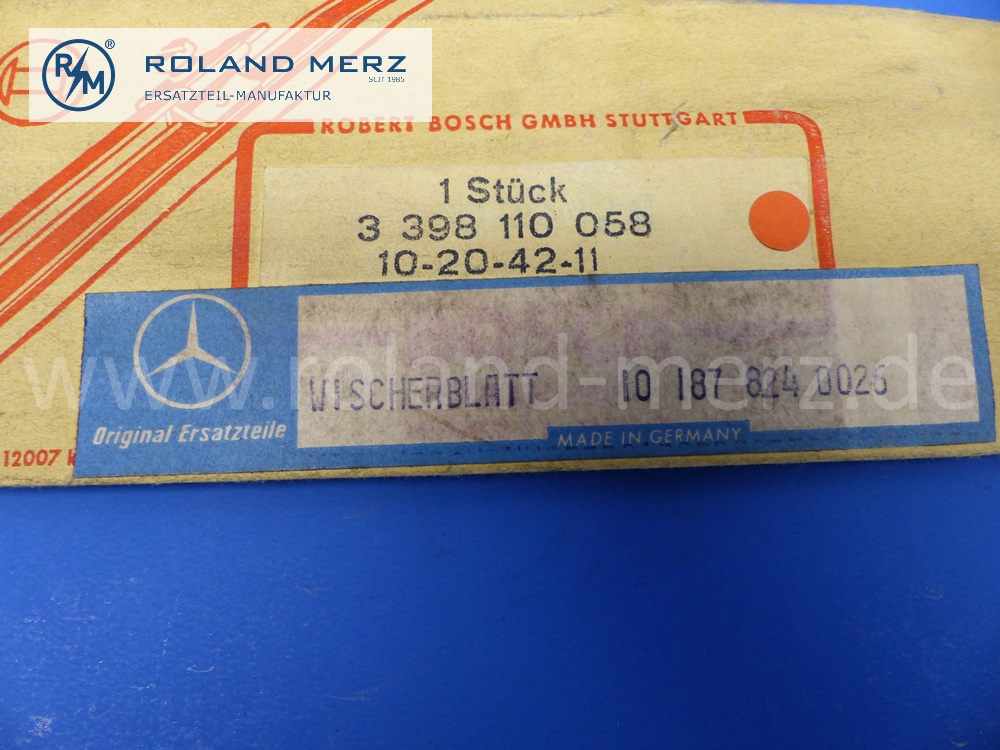 101878240026 1878240026 Bosch Scheibenwischerblatt 200mm für Mercedes W136, W187, W191, alle 170 und 220 Modelle, Bosch 3398110058, original Mercedes Neuteil, NOS 