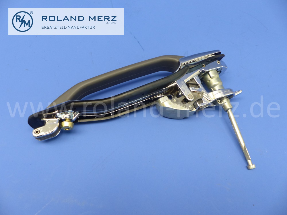 1267600659 Türgriff rechts, mit Schlüssel, Werkstattausführung, beliebige Schließung, Mercedes W126, Original Mercedes Neuteil, NOS 