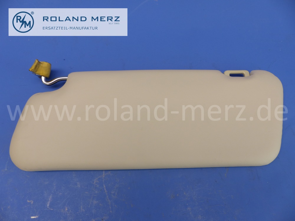 1138100610 Sonnenblende rechts, mit Spiegel, Farbe 2108, Mercedes W113, Pagode, original Mercedes Neuteil, NOS 