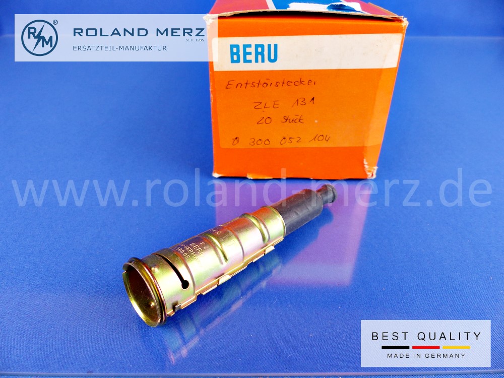 ZLE 131 Beru Zündkerzenstecker 1k Ohm mit Holzschraube und 4mm Kerzenanschluss Original Beru-Neuteil NOS