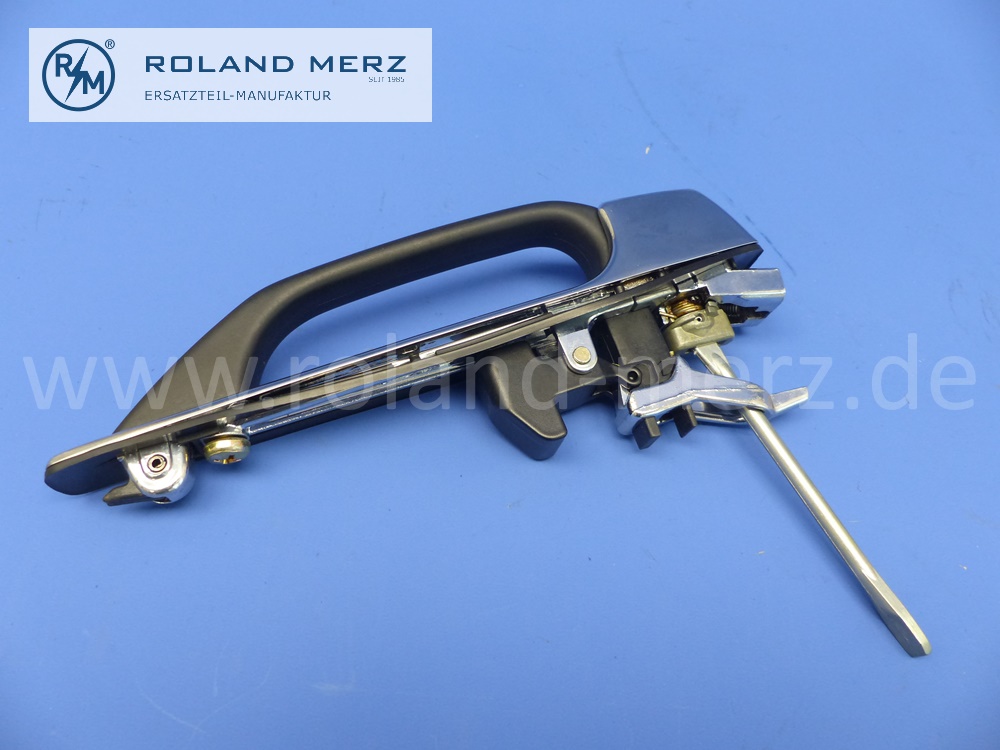 1237600759 Türgriff links, mit Schlüssel, Werkstattausführung, beliebige Schließung, Mercedes W123, Original Mercedes Neuteil, NOS 