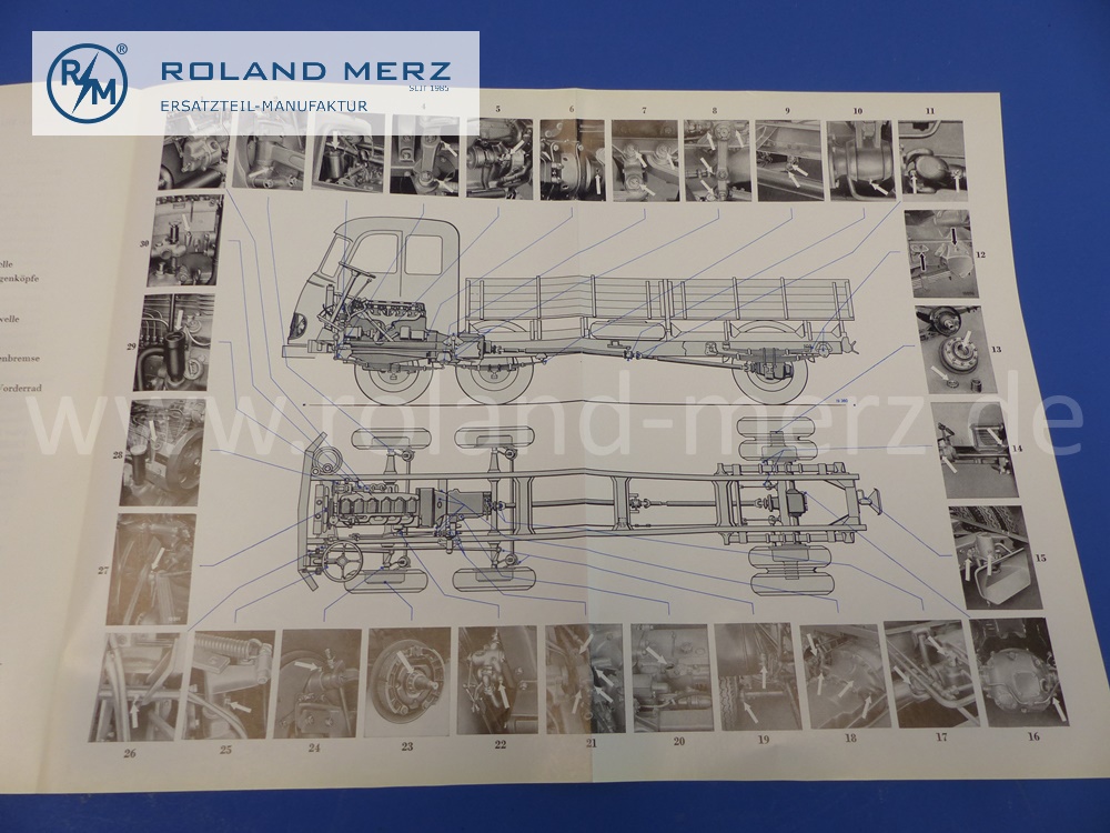 operating manual, german, Mercedes LP333 Tausendfüßler, OM326, edition 04/1960, 73 pages, edition A, original Mercedes document, NOS 