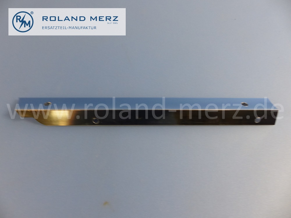 1077251065 Schiene, Abdichtschiene, Chromschiene, Fensterrahmen Tür, vorne rechts, Länge 285mm, Mercedes R107 roadster, SL, Original Mercedes Neuteil, NOS