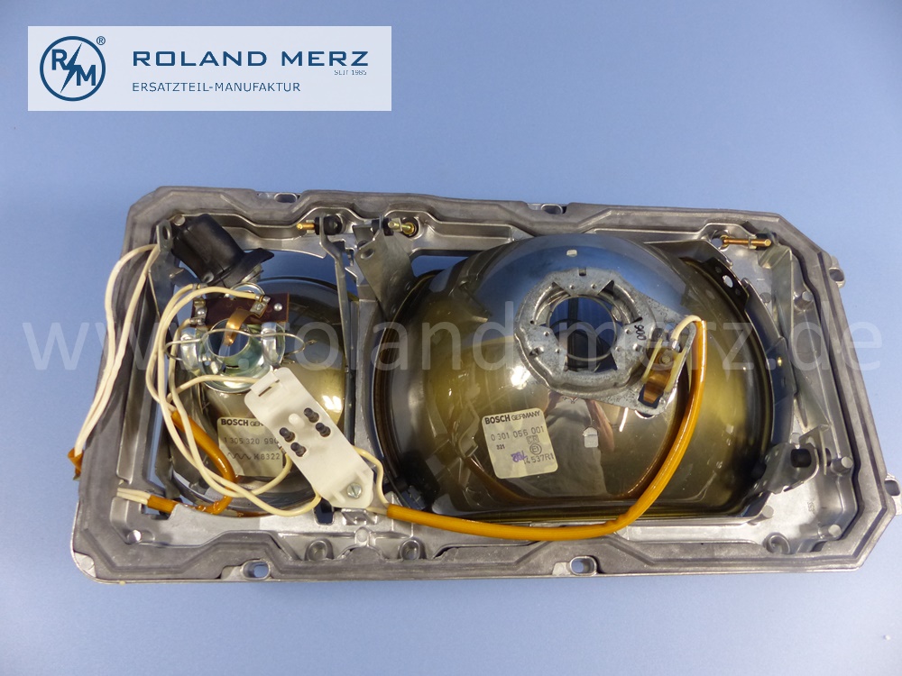 1168202361 Bosch Leuchteinheit, Scheinwerfer, links, mit Blinkleuchte, Rechtsverkehr, Mercedes W116, Original Mercedes Neuteil, NOS